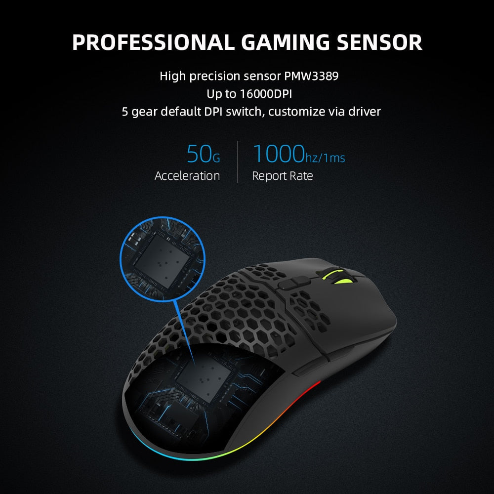 16000 DPI RGB Gaming Mouse With Customisable Buttons Lightweight!